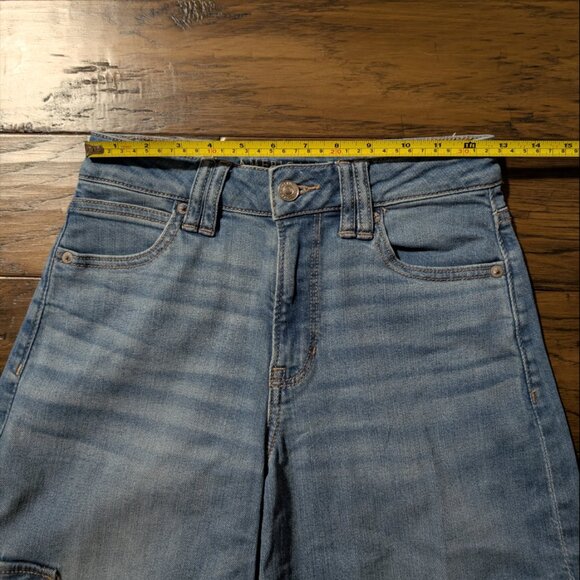 American Eagle baggy wide leg jeans blue size 00 regular - Picture 6 of 16